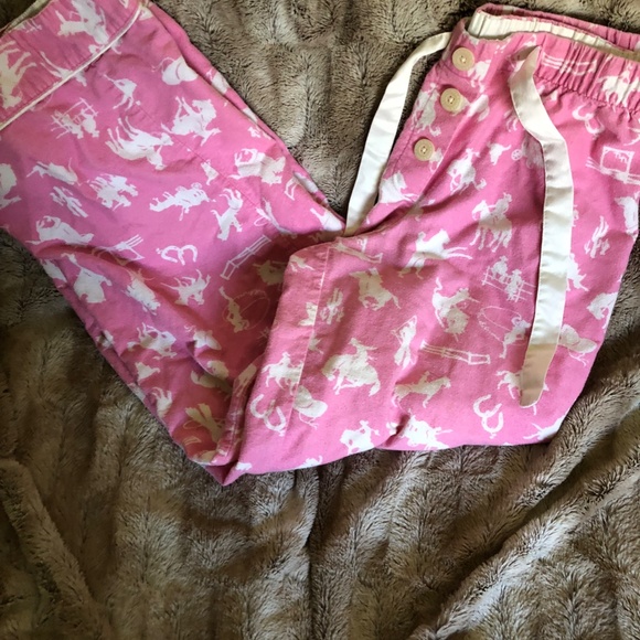 NICK&NORA PJS, VERY RARE, SZ M, HORSE/WESTERN, PINK/WHITE FLANNEL, EUC-NO FLAWS - Picture 12 of 16